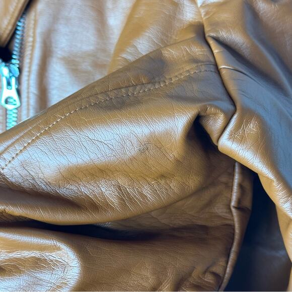 Torrid Vegan Motorcycle Style Jacket - Cognac - Picture 7 of 8